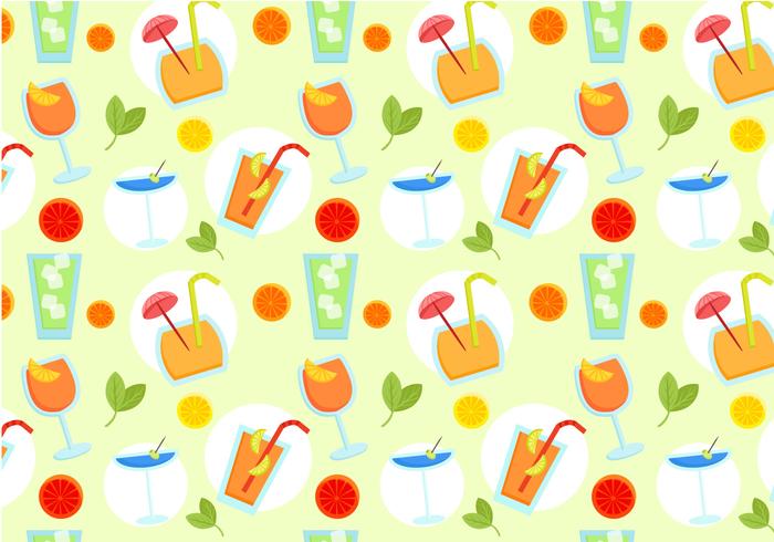 Free Beverages Pattern Vectors