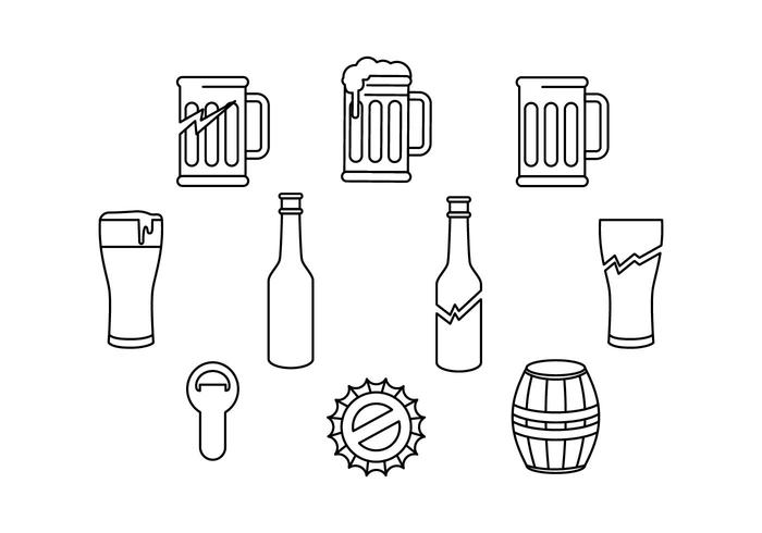 Beer And Baverage Icon Vector