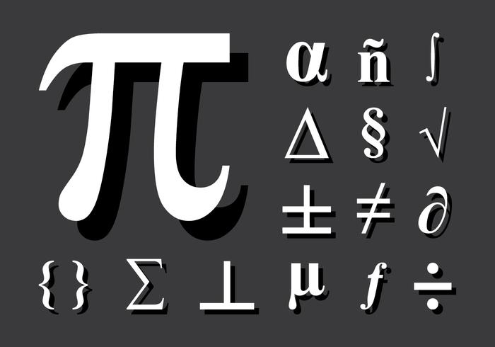 matemáticas de símbolos vector