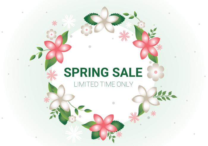 Free Spring Sale Vector Background
