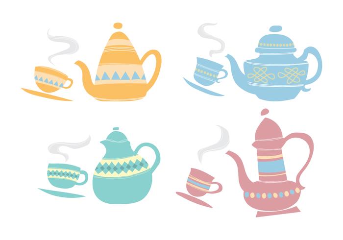 Scandinavian Style Teapot vector