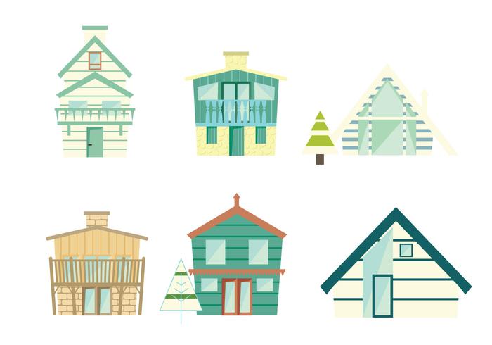 Pastel Chalet Vector 