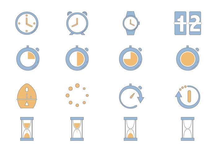 Timer Icon Vector Pack 