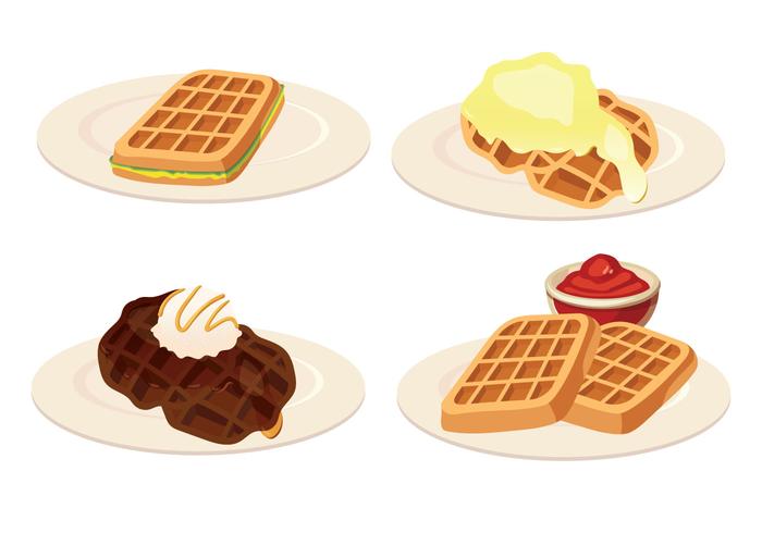 Waffles Vector Illustration