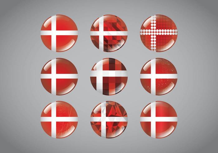 Button Pins Danish Flag Button Pins Danish Flag