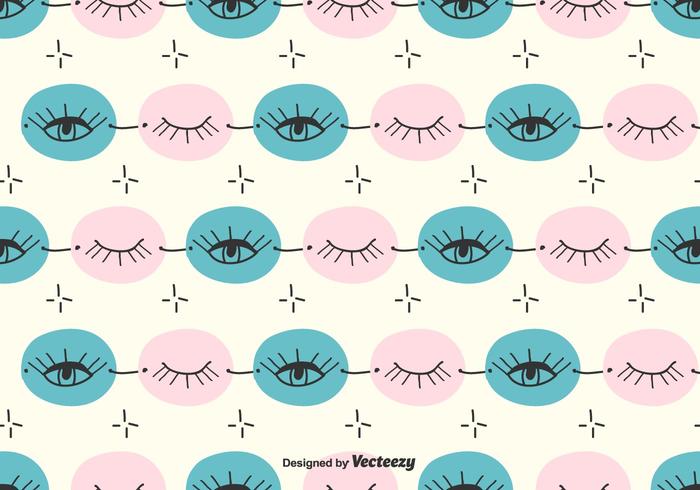 Doodle Eye Pattern vector