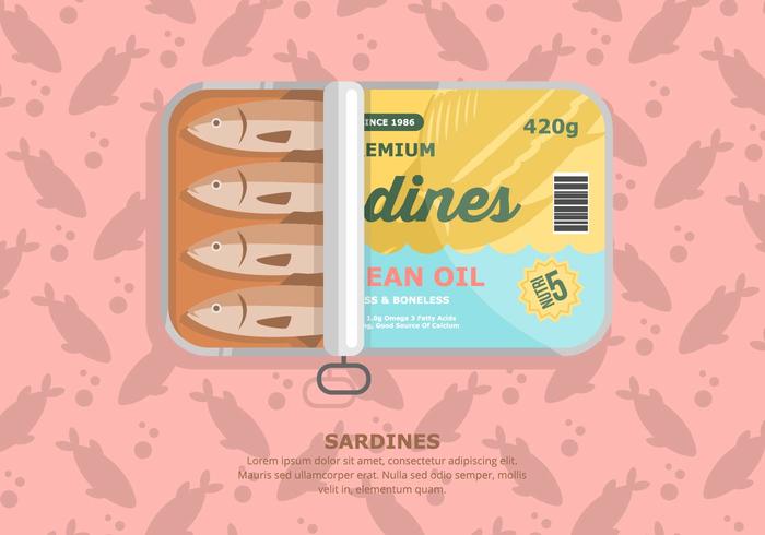 Sardine Background vector