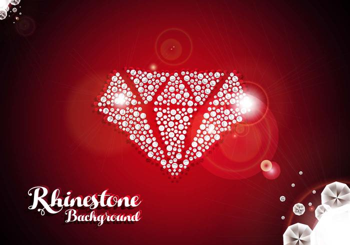 Rhinestone Diamond Background Vector