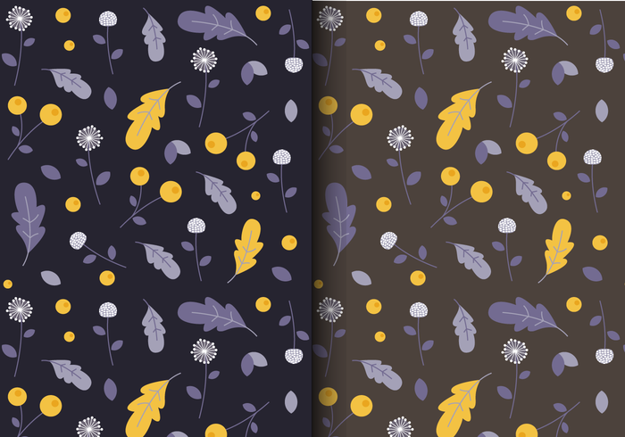 Free Autumn Floral Pattern vector