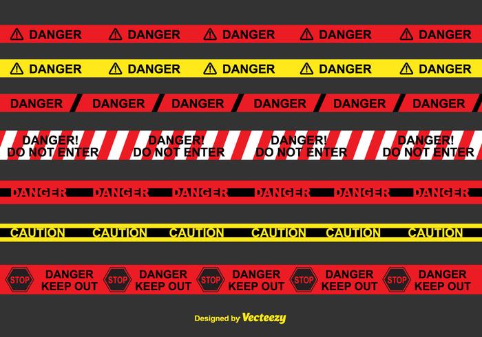 Danger Tape Vector Set