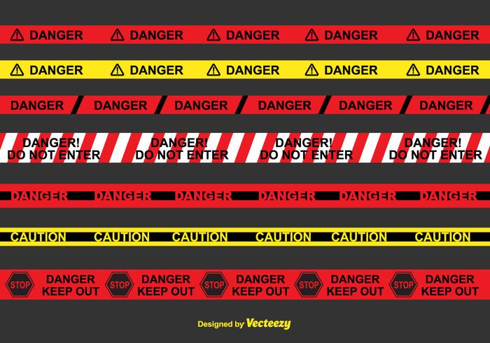 Danger Tape Vector Set