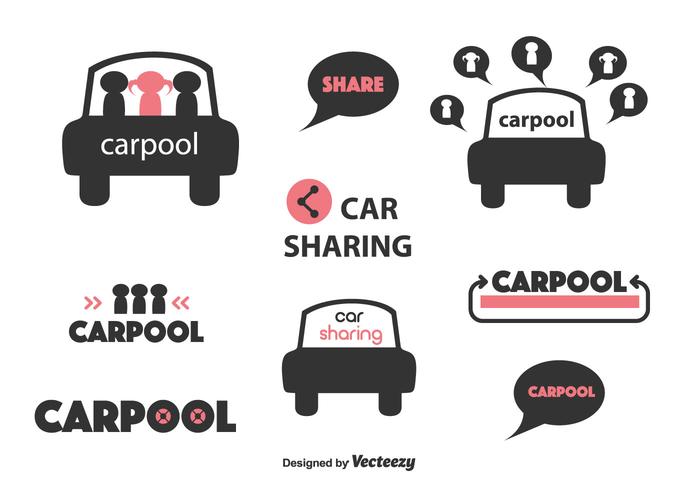 Carpool Vector Labels