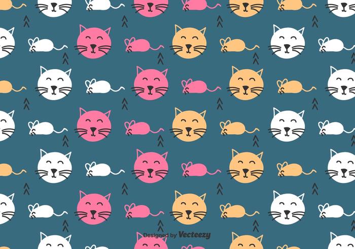 Cat And Mouse Pattern vector