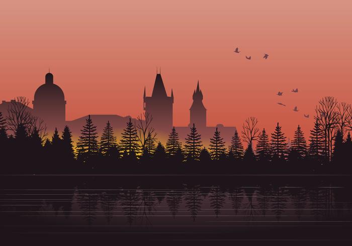 Silhouette Prague City Silhouette Prague City