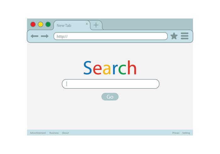 Search Engine Mockup Vector
