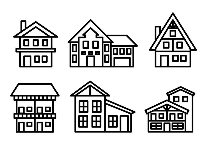 Free Chalet Icons Vector