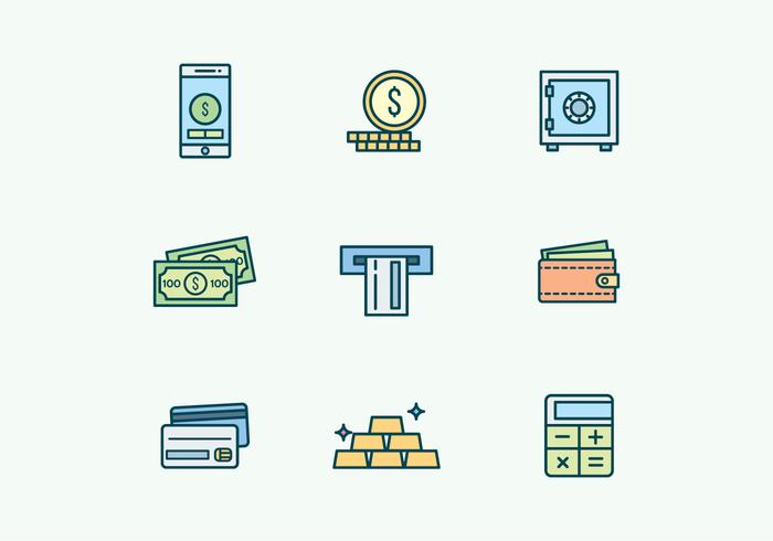 Banking and Finance Icons vector