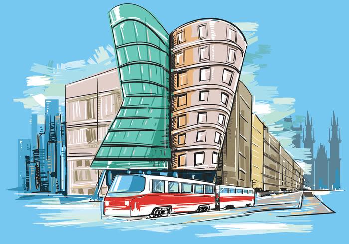 Vector Painting of Prague