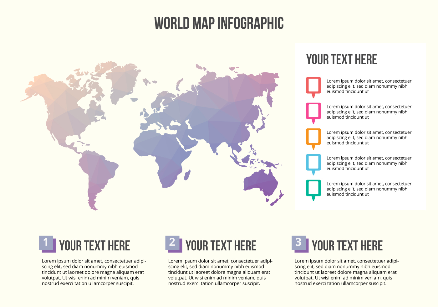 Free Vector World Map Business Infographic - Bank2home.com