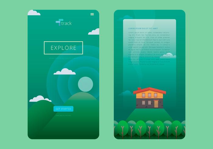 Green Landscape Cabana UI Design Green Landscape Cabana UI Design