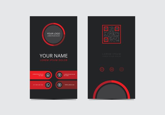 Red Stylish Business Card Template Red Stylish Business Card Template