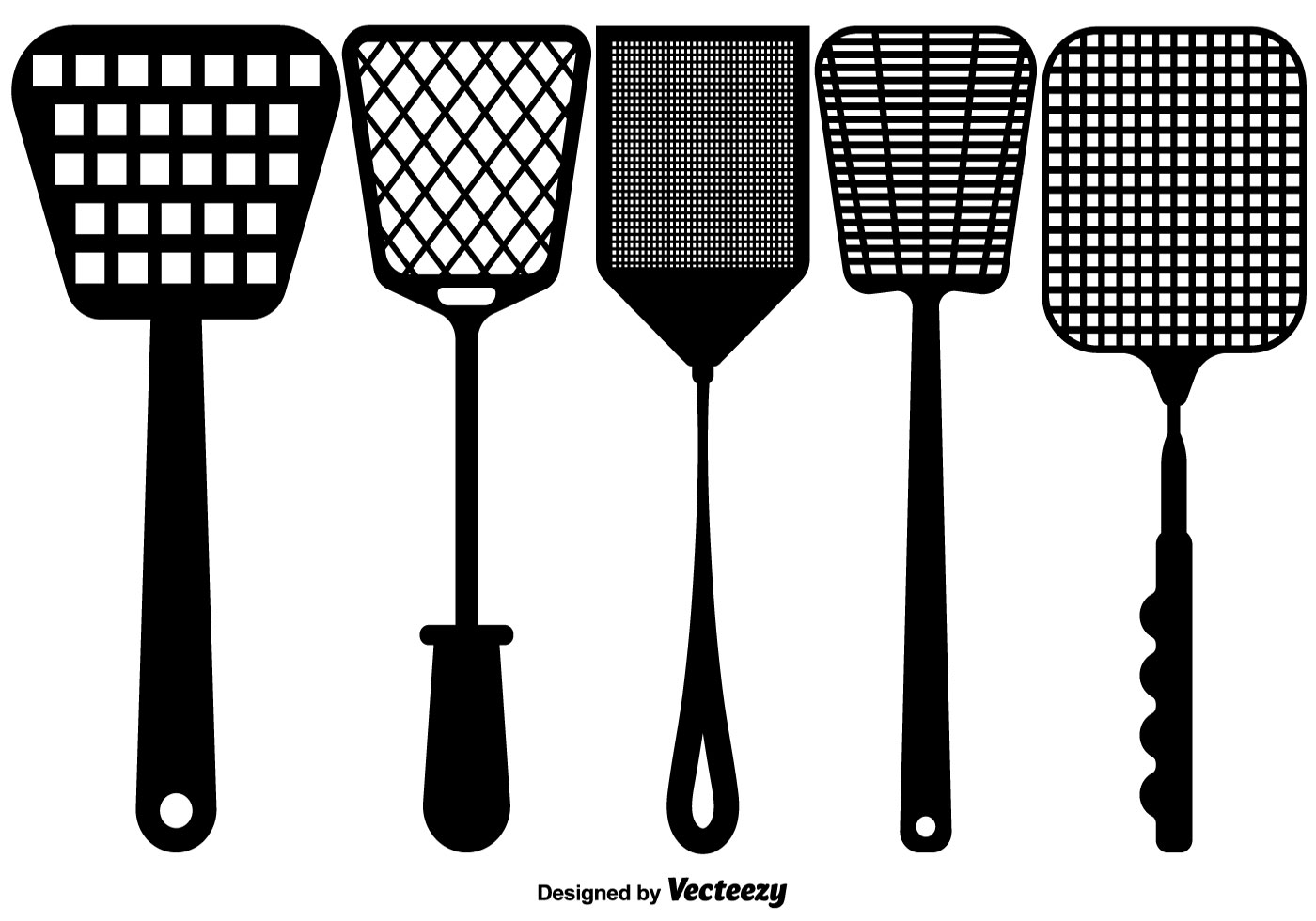 Vector Flat Fly Swatter Icons Download Free Vectors