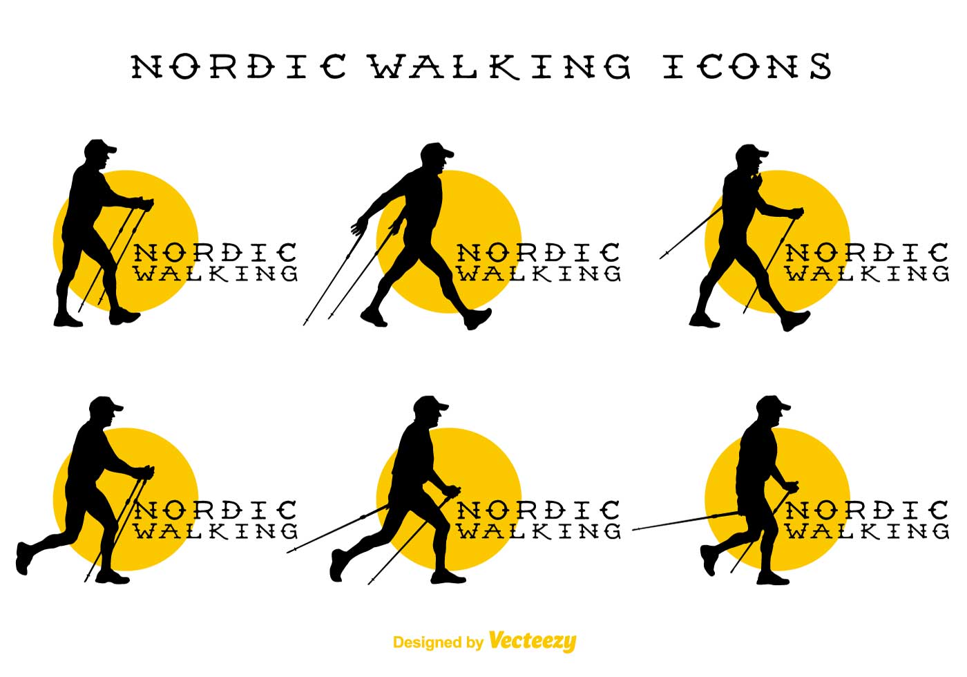 Arena calcium Inwoner Nordic Walking Vector Art, Icons, and Graphics for Free Download