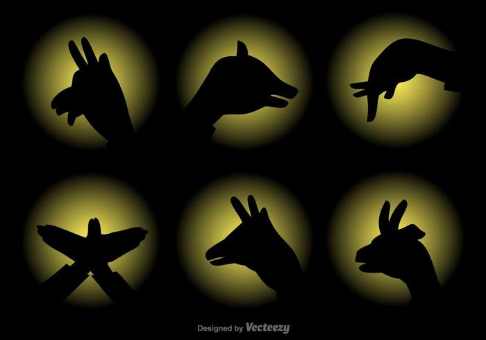 Vector Shadow Puppets Set