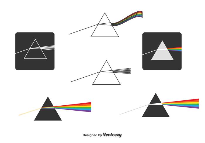 Prisma y rayos de la luz del vector