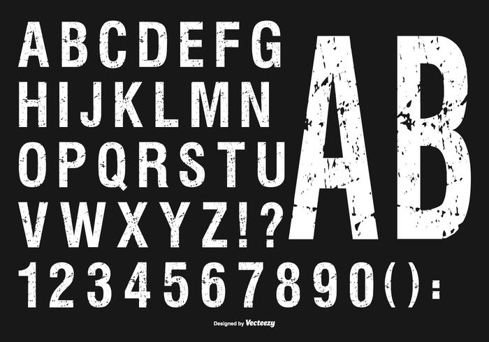 Grunge Alphabet Collection vector