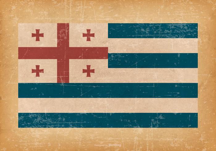 Ajaria Flag on Grunge Style Background Ajaria Flag on Grunge Style Background