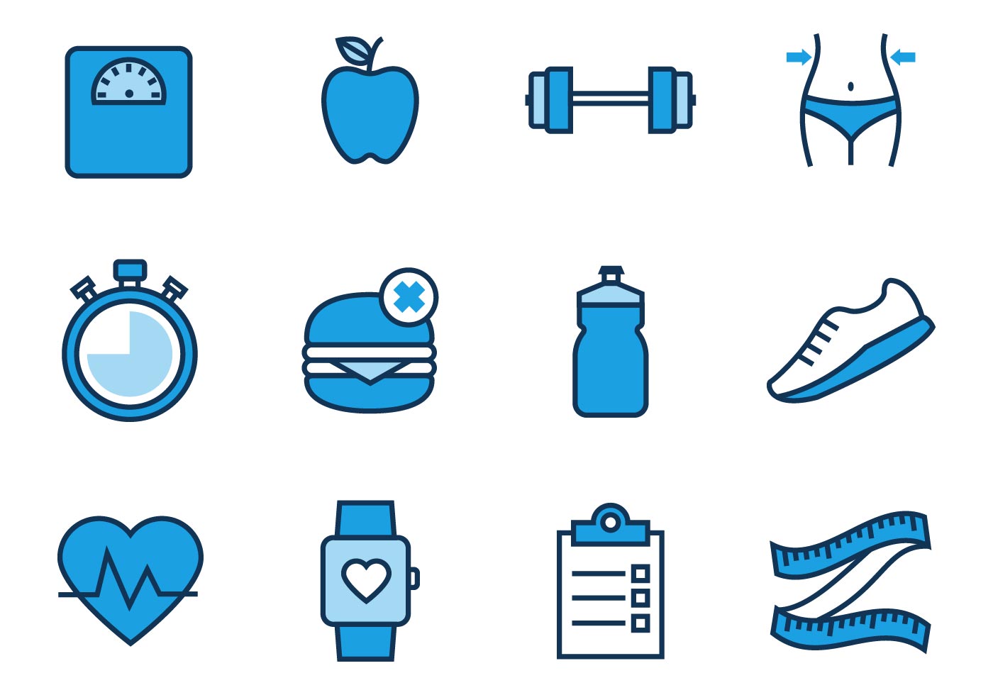 Download Free Health and Fitness Icons Vector - Download Free ...