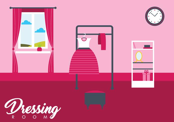 Girl Dressing Room Vector Girl Dressing Room Vector
