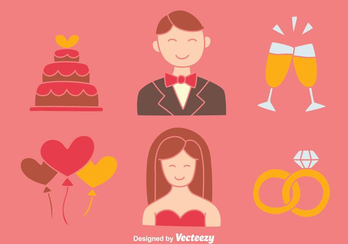 Nice Wedding Element Collection Vectors