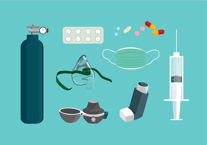 Asthma Equipment Free Vector