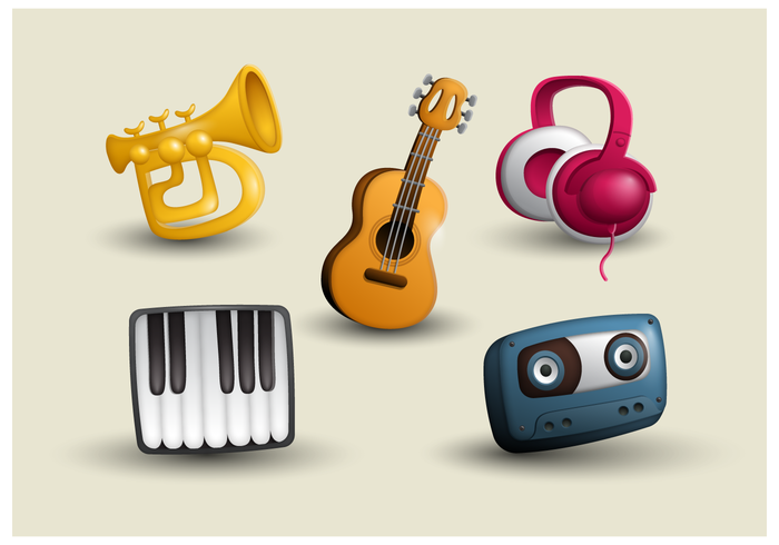 Vector libre iconos de la música