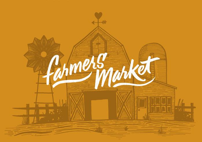 Farmers Market Barn vector
