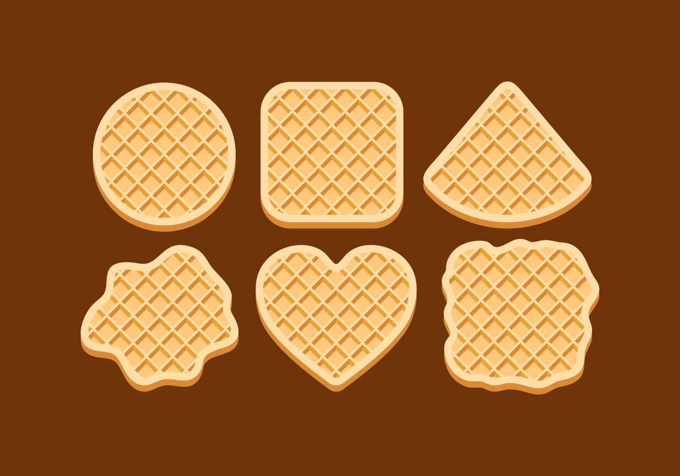 Waffles Vector 144333 Vector Art at Vecteezy