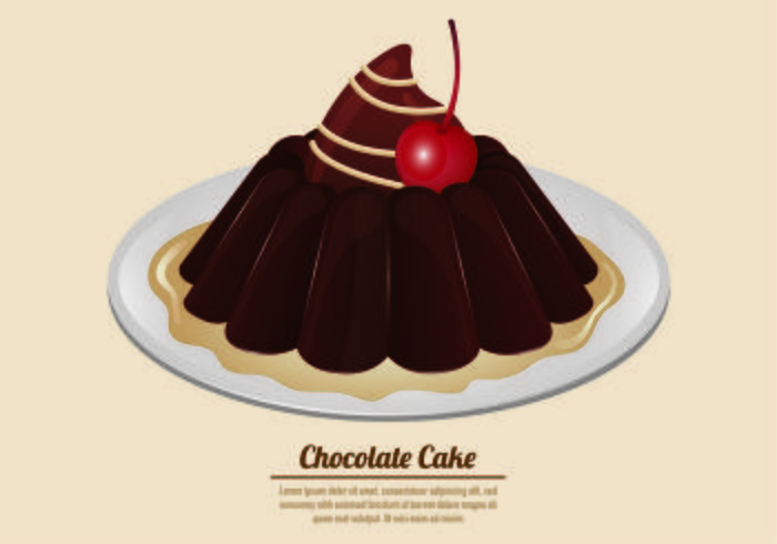 Vector Of Chocolate Cake