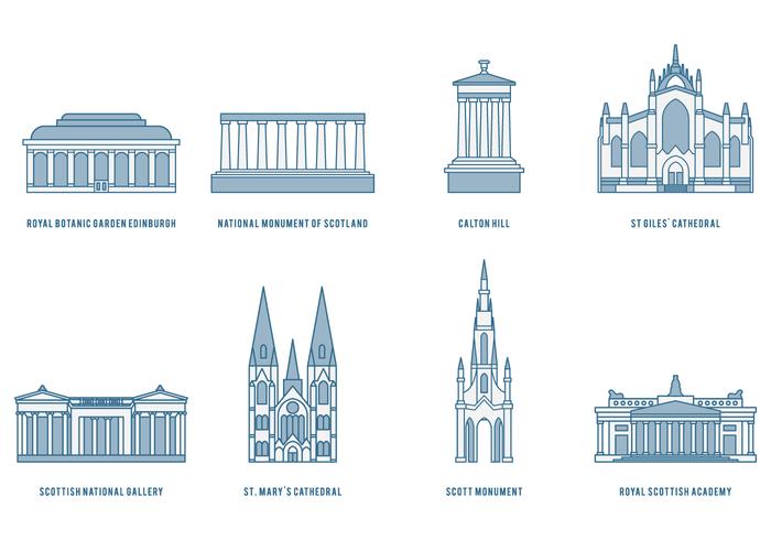Edinburgh Landmarks vector