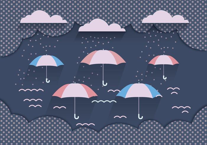 Monsoon Background Dark Blue Vector