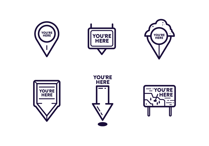 Free You Are Here Vector