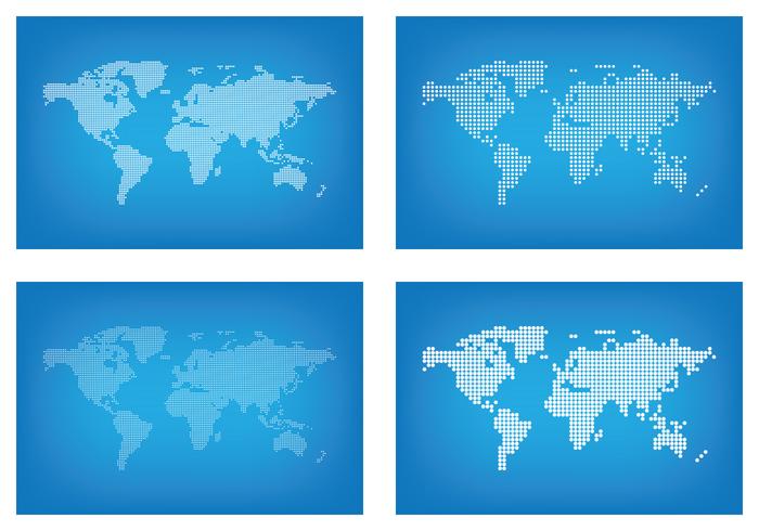 Gráfico del mapa del mundo Dots vector