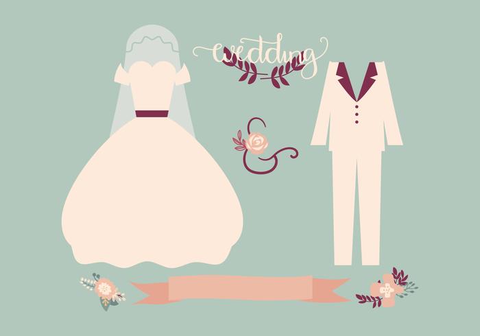 Retro Wedding Vector