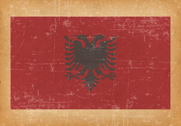 Flag of Albania on Grunge Background Flag of Albania on Grunge Background