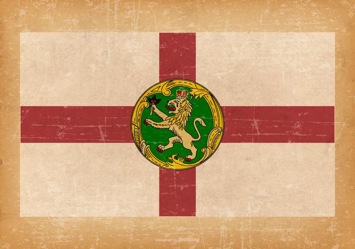 Flag of Alderney on Grunge Style Background vector
