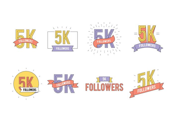 5K Seguidores Vector