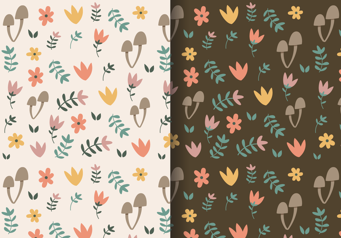 Free Autumn Floral Pattern vector