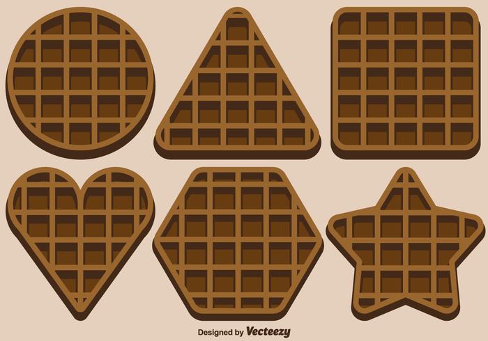 Vector Set Of Belgium Waffles Vector Set Of Belgium Waffles