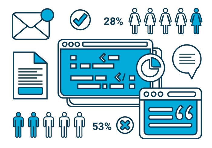 Libre de la comercialización digital vector de los elementos